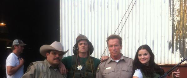 MEDIA - DERNIER REMPART LE  - Une photo dArnold Schwarzenegger sur le tournage