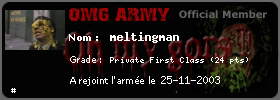 meltingman Army card